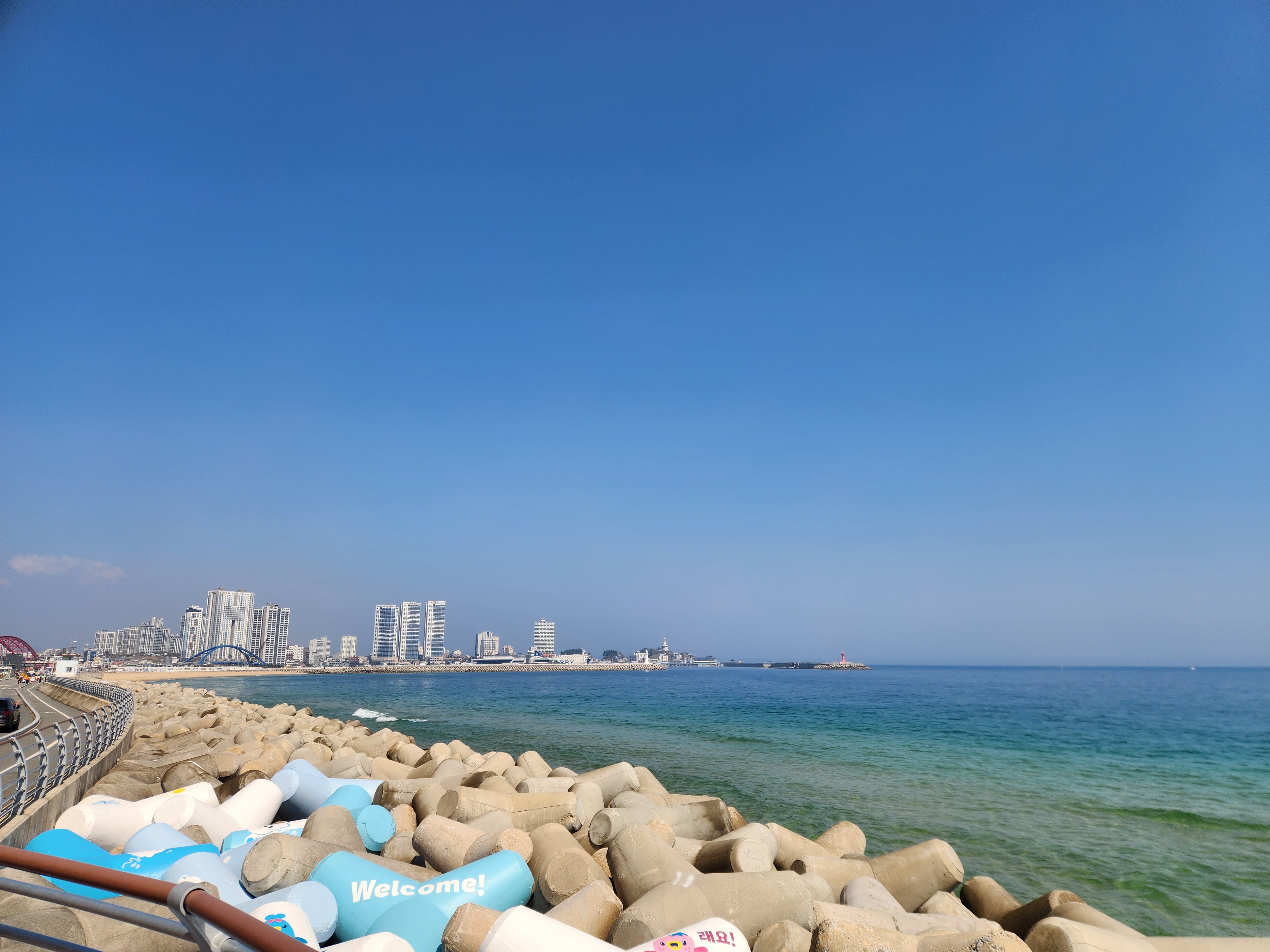 속초 해수욕장 해안도로