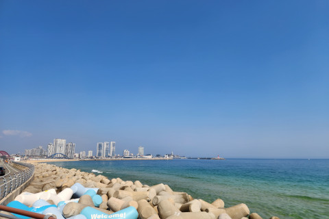 속초 해수욕장 해안도로